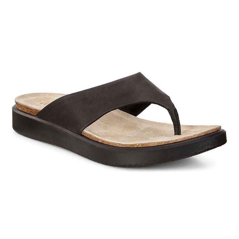 Sandalias Ecco Corksphere Para Mujer,Negras,346521-NRP